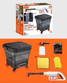 Resim Yüksek Basınçlı Yıkama Makinesi Fırçasız Katlanır Kovalı 150w 14/16 Bar 13 Litre 