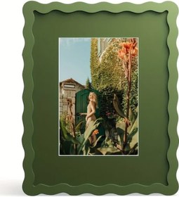 Resim Sunshine022 Yeşil 8x10 İnç Dalgalı Duvar Ve Masaüstü Fotoğraf Çerçevesi Modern Dekor 