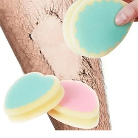 Resim 1 adet Yeniden Kullanılabilir Tüy Alma Süngeri - Nazik Peeling, Kolay Kullanım, Polyester Lif, Açık Mavi ve Pembe ile Sarı Merkez, Ev ve Dış Mekan Kişisel Bakımı İçin Mükemmel 