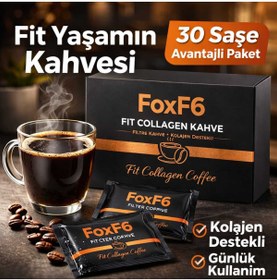 Resim Foxf6 Fit Collagen kahve 30 Saşe Form Kahvesi Kolajen Destekli Filtre Kahve 