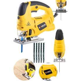 Resim Böhrer Germany Technology 3600 Watt Devir Ayarlı Lazerli Dekupaj Testere Makinesi 