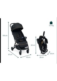 Resim Chicco Glee Bebek Arabası - Uneven Siyah 