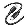 Resim Bix BX-UC02C 60 W Type-C To Type-C 1 M Siyah Hızlı Şarj ve Data Kablosu 