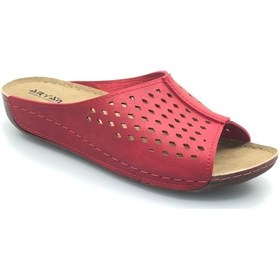 Resim Aryan 08-227 Kadın Ortapedik Kadın Terlik Kırmızı 