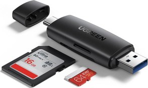 Resim Type-C ve USB 3.0 SD MicroSD Kart Okuyucu Ugreen