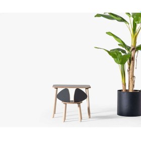 Resim Mobilya Montessori Çocuk Çalışma Aktivite Masası Ve 1 Sandalye Set Mickey Siyah Ahşap 