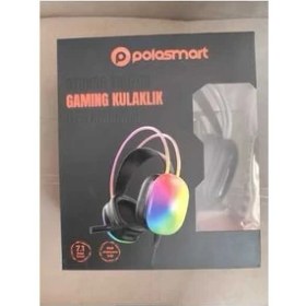 Resim Polosmart PGM34 Gaming Kulaklık Siyah Renkli Mikrofonlu Bağlantı Özellikleri ile Oyun İçin Tasarlandı 