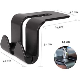 Resim KDOT Araç İçi Koltuk Arkası Çift Askılı Kancası Yük Alıcı ve Telefon Tutucu 2 Adet 