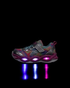 Resim Skechers Kız Çocuk Gri Işıklı Spor Ayakkabı Gümüş 