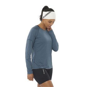 Resim Salomon Cross Run Ls Kadın Mavi Koşu Tişört 