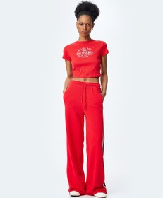 Resim Koton Beli Bağlamalı Yanları Şerit Detaylı Geniş Paça Eşofman Altı Kırmızı 5sak30046ek Kırmızı 