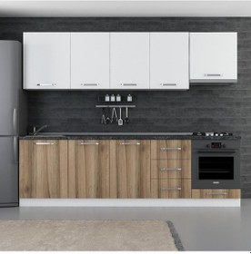 Resim Minar 270 Cm Mutfak Dolabı Beyaz Dore 270-D5 Beyaz 
