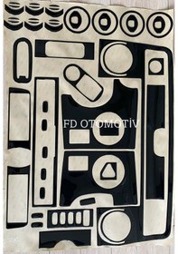 Resim Renault Master 2 Parlak Siyah Konsol Kaplama Full Set 