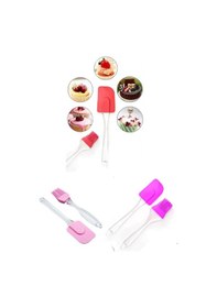 Resim 4 Parça Silikon Çırpıcı Yumurta Fırçası Spatula Seti Mor 
