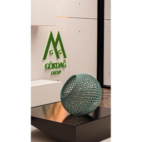 Resim Renkli 22 cm Cam Göbeği Avize Başlığı, E27 Duy Uyumlu, Askısız Tasarım 