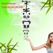Resim Sevimli panda modeli oyuncak uçak, indüksiyon uzaktan kumandalı çift modlu helikopter, kız çocukları için ışıklı doğum günü ve Yeni Yıl hediyesi 