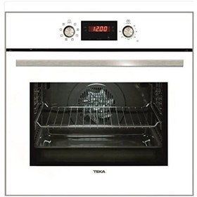 Resim Teka - Hak 629 Wh - Ankastre Multifonksiyonel Dijital Ekranlı Fırın - Gömülebilir Düğme/teleskopik Ray - Beyaz Cam - 65 Lt - 111020059 