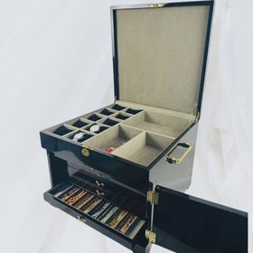 Resim Ultra VIP Şifreli Takı Dolabı - 50 Tesbih & Saat Kapasiteli - 1.sinif kalitede yapılmıştır / intl 