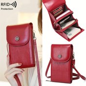 Resim CHARM İNFINITE RFID Engelleme Çapraz Vücut Telefon Cüzdanı - Vintage Kırmızı, Ayarlanabilir Kayış, Çoklu Cepli Düzenleyici, Günlük Kullanım için Hırsızlık Karşıtı Tasarım, Günlük Çapraz Vücut Çantası | Kompakt Çapraz Vücut Tasarımı | Ayarlanabilir Kayışlı Cüzdan, Telefon Cüzdanı 