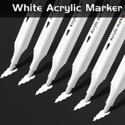 Resim 6/12 adet Kalıcı Beyaz Kalem Akrilik Marker - Siyah Kağıt, Vurgu, Kumaş, Lastik, Metal, Ahşap, Tuval, Cam, Plastik, Taş, Seramik, Metalik için Profesyonel Sanat Malzemeleri - Yetişkinler, Sanatçılar ve Başlangıçlar için Mükemmel - Çizim ve El Sanatları için 