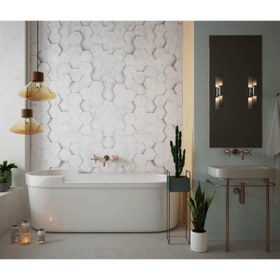 Resim 100cmx300cm Premium Suya Dayanıklı Banyo Duvar Zemin Kaplama Yapışkanlı Folyo 