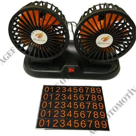 Resim YİĞİT SHOPİNG Araç Içi Vantilatör 360° Dönebilen Torpido Üstü Çift Başlıklı Vantilatör Usb Girişli 