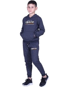 Resim Fyk Kids 3'lü Baskı Detaylı Kapüşonlu Erkek Çocuk Eşofman Takımı Çok Renkli 