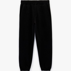 Resim Koton Lastikli Paça Şardonlu Cepli Beli Bağcıklı Jogger Eşofman Altı Siyah 6sam40037mk Siyah 