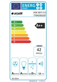 Resim Arçelik ADE 607-2 G Ankastre Duvar Tipi Davlumbaz 