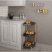 Resim Genel Markalar Ahşap Köşe 3 Katlı Plastik Raf Bie-7208 EZM950 