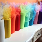 Resim 22.86 metre/15.24 cm Renkli Tül Kumaş Ruloları DIY Tütü Etekler, Bebek Duşları, Düğünler, Partiler ve El Sanatları Süslemeleri için - Baba Günü, Anneler Günü, Mezuniyet ve Kanada Günü Kutlamaları için Mükemmel 