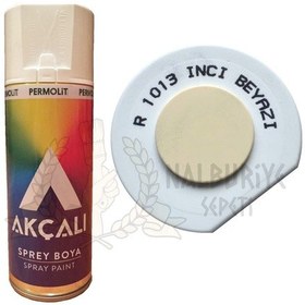 Resim Akçalı İnci Beyaz Sprey Boya 400 ML - Ral1013 