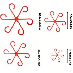 Resim Sunshine022 4 Adet Dayanıklı Kırmızı Plastik Bitki Desteği İç Ve Dış Mekan Bahçeciliği 