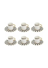 Resim Porland Palms 6'lı Kahve Fincan Takımı Beyaz 