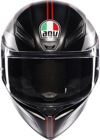 Resim AGV K1 S Motosiklet Kaskı Kapalı Kask Lap Matt Black Grey Red S 