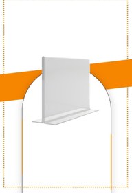Resim Genel Markalar A7 T Tipi Yatay Masa Üstü 50'li Paket / 2.8 Mm Şeffaf Pleksi Föylük / Broşürlük 