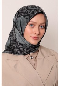 Resim Kristal Eşarp - 06106 Gri-siyah 