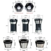 Resim Yunboo 8 Parça Köşe Freze Aksesuarı: Çelik Konvertör Bağlantıları - 6mm, 1/4", 8mm Uyumlu, Kolay Kurulum, Dayanıklı Malzeme 