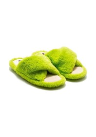 Resim Twigy Çapraz Peluş Kadın Ev Terliği Yeşil 36/41 CC0186 Yeşil 