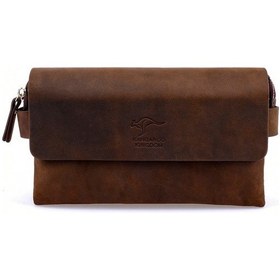 Resim Hakiki Deri El Portföy Çanta Crazy Horse Kangaroo Kıngdom 9288-Zs 