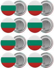 Resim Bulgaristan Bayrağı Çanta Rozeti Seti 8 Adet En Büyük Boy 5.8Cm I 