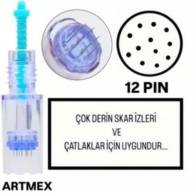 Resim H RUN GLOBAL 20 Adet ( Artmex - 12 PIN ) Değiştirilebilir Kartuş Dermapen Ucu ( İğne ) 