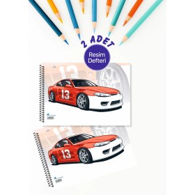 Resim PrintKonsept 2'li Resim Defteri Spiralli Karton Kapak 25X35 cm 15 Yaprak Resim Defteri Orta Boy 