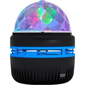 Resim Ayt Ledx YQ x -6888 Mini USB Li 3 Watt Şarjlı Sihirli Rgb LED Disko Topu Tavan Gece Lambası 
