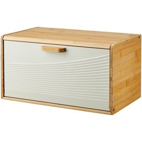 Resim Karina Metal Kapaklı Bambu Lüks Ekmek Kutusu Ekmeklik Dikdörtgen - Çok Renkli Çok Renkli 