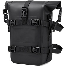 Resim Synodicmonth Motosiklet Arka Bagaj Çantası, Omuz Askılı Su Geçirmez Motosiklet Tampon Çantası, Sürüş Aletleri 