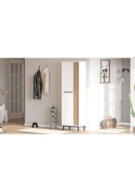 Resim Summy Ayakkabılık Metal Ayaklı 9 Raflı Sepet-beyaz Sum2-ws Kahverengi 