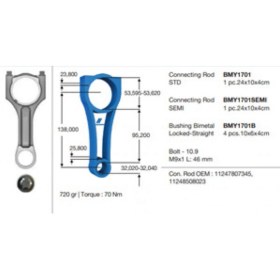 Resim Bmy Piston Kolu Bmw 120D-320D-325D-330D-430D-520D-525D-530D-550D-640D-730D-750D-M50D-X3-X4-X5-X62.0-3.0C 18051 