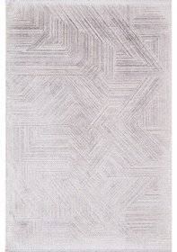 Resim Cosmos Cs008a Krem Halı Modern Detaylı Pamuk Taban Viskon Tozuaz Salon Yatak Odası Koridor Halısı-680 Krem 