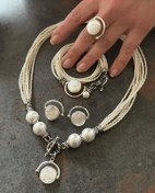 Resim 925 Ayar Gümüş İnci Set 
